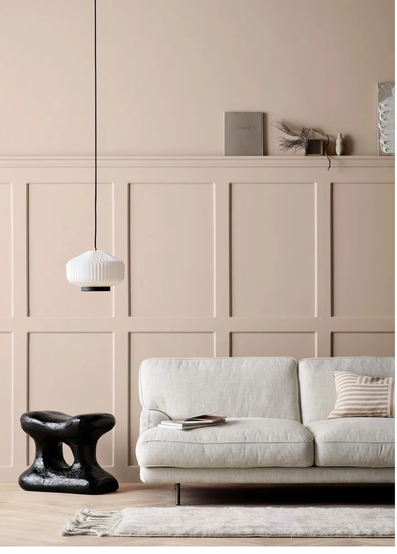 Phòng khách phủ Indi Pink