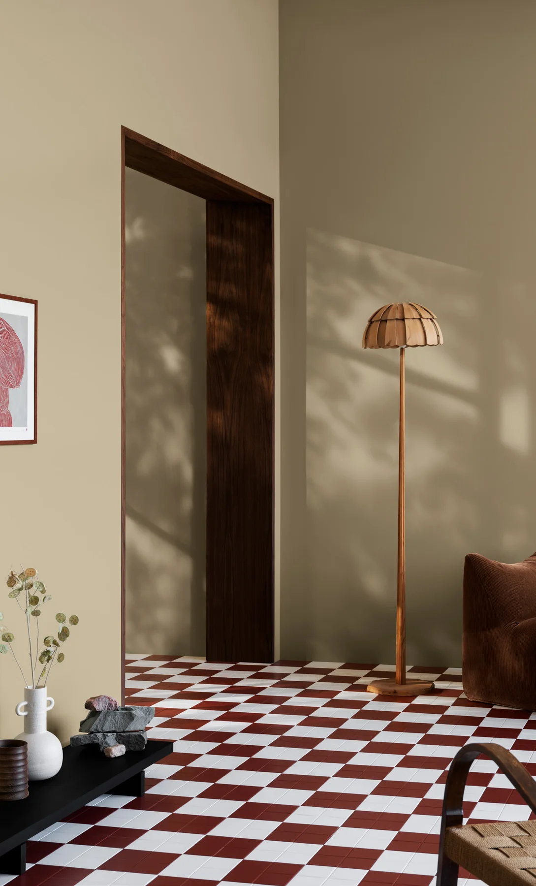 Phòng với tường Soft Savanna